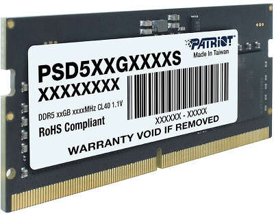 Модуль памяти DDR5 SODIMM 16Gb DDR4800 Patriot Memory (PSD516G480081S)