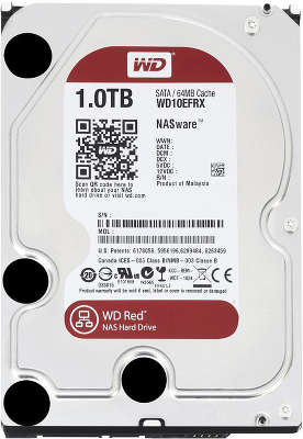 Жёсткий диск SATA-3 1TB [WD10EFRX] WD RED , IntelliPower, 64MB Cache