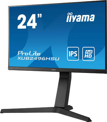 Монитор 23.8" Iiyama ProLite XUB2496HSU-B1 IPS FHD HDMI, DP, USB-Hub
