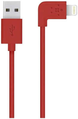 Кабель Belkin Mixit 90° USB to Lightning, 1.2 м, красный [F8J147bt04-RED]