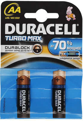 Комплект элементов питания AA Duracell Turbo Max (2 шт в блистере)