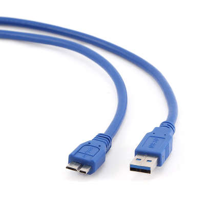 Кабель USB 3.0 соединительный (microUSB) AM,microBM 9P (0.5 м), синий, пакет