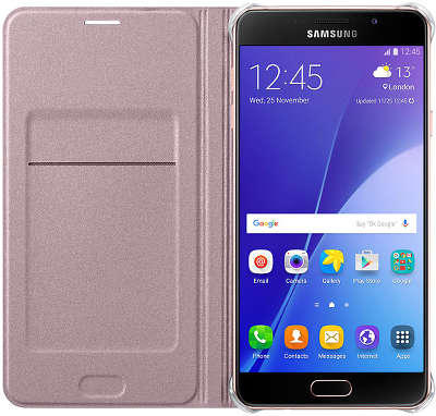 Чехол-книжка Samsung для Samsung Galaxy A7 Flip Wallet A710, розовое золото (EF-WA710PZEGRU)