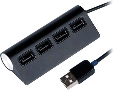 Концентратор USB 2.0 Ritmix CR-2400 Black