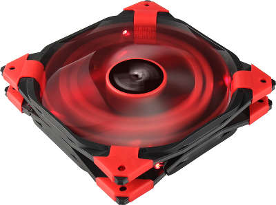 Вентилятор Aerocool DS 12см Red (красная подсветка), 3+4 pin, 54.8 CFM, 1200 RPM, 15.8 dBA при 12V и 36.7 CFM,