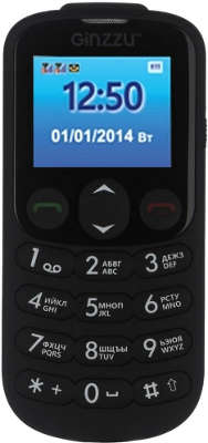 Мобильный телефон Ginzzu R32D чёрный (2SIM,FM,кнопка SOS,фонарик)