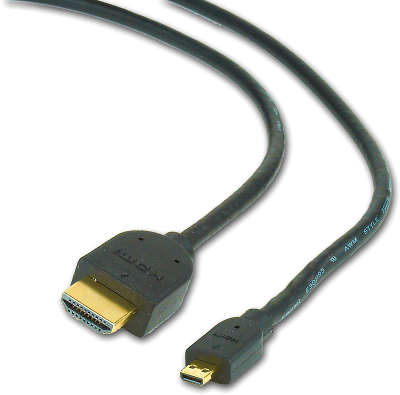 Кабель HDMI-microHDMI Gembird v1.3, 19M/19M, 4,5м, позол.разъемы, экран, пакет