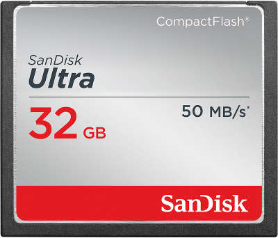 Карта памяти 32 Гб Compact Flash SanDisk Ultra 50MB/s [SDCFHS-032G-G46]