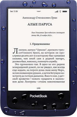 Электронная книга 6" PocketBook 640, WiFi, тёмно-синяя