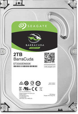 Жёсткий диск SATA-3 2TB [ST2000DM006] Seagate Barracuda, 7200rpm, 64MB Cache