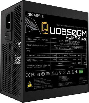 Блок питания 850 Вт ATX GIGABYTE UD850GM PG5 V2, 120 мм, 80 Plus Gold