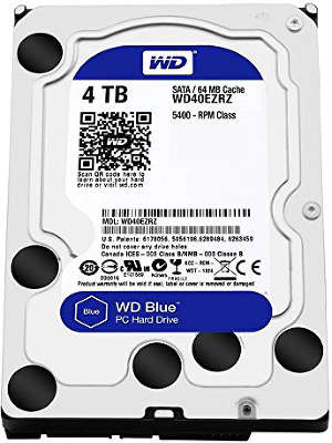 Жёсткий диск SATA-3 4TB [WD40EZRZ ] WD Blue, 64MB Cache