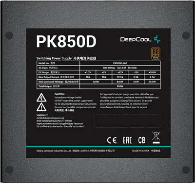 Блок питания 850W Deepcool PK850D, 120 мм, 80 Plus Bronze ATX
