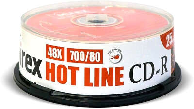 CD-R диск Mirex HotLine 48х 700 Мб Cake Box (25 шт.)