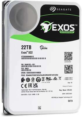 Жесткий диск 22Tb [ST22000NM000E] (HDD) Seagate Exos X22, 512Mb
