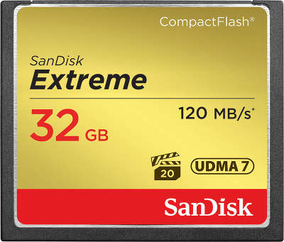 Карта памяти 32 Гб Compact Flash SanDisk Extreme 120MB/s [SDCFXSB-032G-G46]