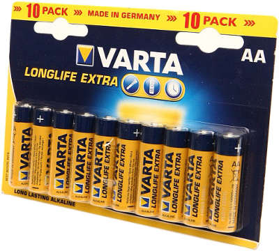 Комплект элементов питания AA VARTA LONGLIFE 4106 (10 шт в блистере)