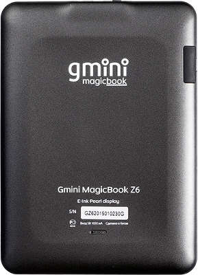 Электронная книга 6" Gmini MagicBook Z6, серая