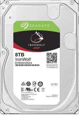 Жесткий диск SATA3 8Tb [ST8000VN004] Seagate IronWolf, 7200rpm, 256Mb