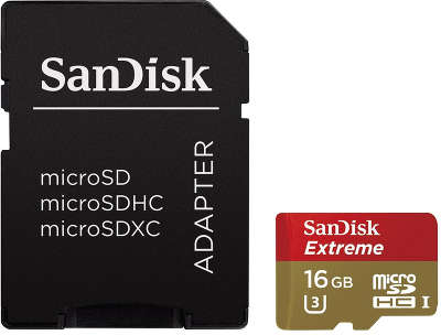 Карта памяти 16 Гб Micro SDHC SanDisk Extreme Rescue Pro Deluxe 60M Class 10 [SDSDQXN-016G-G46A]