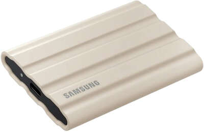 Внешний SSD Samsung 2Tb T7 Shield, 1.8", USB 3.2 /Type-C, бежевый (MU-PE2T0K/WW)