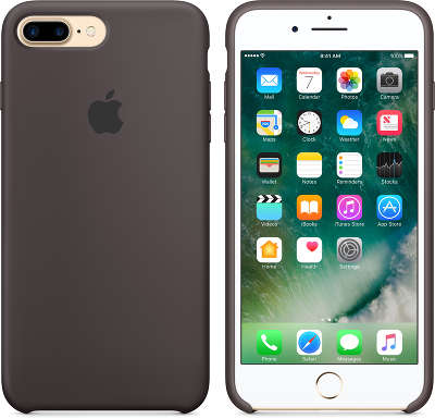 Силиконовый чехол для iPhone 7 Plus Apple Silicone Case, Cocoa [MMT12ZM/A]