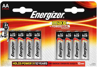 Комплект элементов питания AA Energizer Maximum (8 шт в блистере)