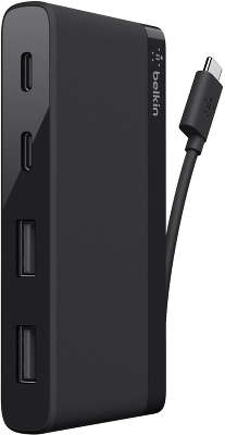 Концентратор Belkin USB-C 4-Port Mini Hub [F4U090btBLK]