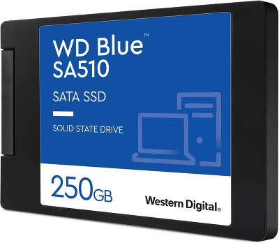 Твердотельный накопитель SATA3 250Gb [WDS250G3B0A] (SSD) Western Digital Blue SA510