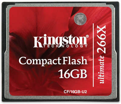 Карта памяти 16 Гб Compact Flash Kingston 266x [CF/16GB-U2]