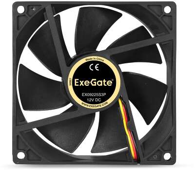 Вентилятор ExeGate EX09225S2P, 92 мм, 2100rpm, 25 дБ, 2-pin, 1шт