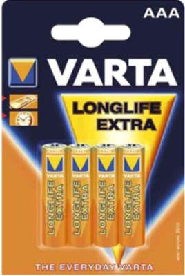 Комплект элементов питания AAA VARTA LONGLIFE 4103 (4 шт в блистере)