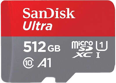 Карта памяти 512 Гб Micro SDXC SanDisk Ultra Class 10 UHS-I A1 [SDSQUAC-512G-GN6MN]