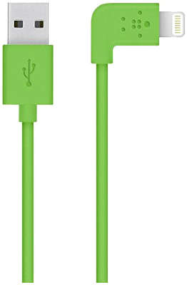 Кабель Belkin Mixit 90° USB to Lightning, 1.2 м, зелёный [F8J147bt04-GRN]