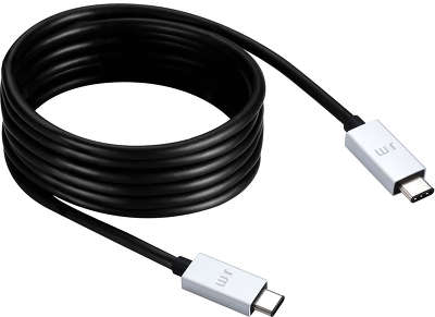 Кабель Just Mobile AluCable USB-C to USB-C 2 м, чёрный [DC-368]