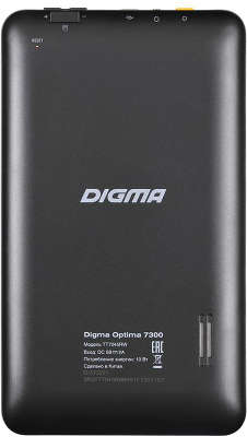 Планшетный компьютер 7" Digma Optima 7300 RK3126 (1.5) 4C/RAM512Mb/8Gb/WiFi/A6.0/черный