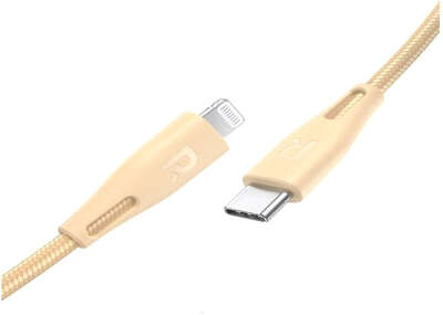 Кабель RAVPower MFI USB-C to Lightning, 2 м, Gold [RP-PC1018]