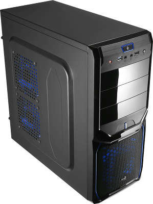 Корпус Aerocool V3X Advance Evil Blue Edition, ATX, 600Вт (VX-600), USB 3.0 , коннекторы 2x PCI-E (6+2-Pin), 4