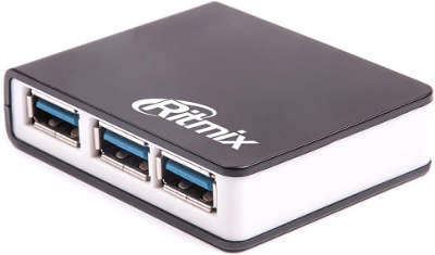 Концентратор USB 3.0 Ritmix CR-3400 Black