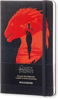 Записная книжка "Game of Thrones" (нелинованная), Moleskine, Large, черный (арт. LEGTQP062)