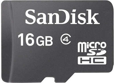 Карта памяти 16 Гб Micro SDHC SanDisk Class 4 [SDSDQM-016G-B35]