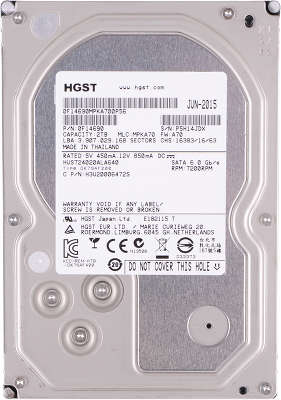 Жесткий диск SATA-3 2TB [HUS724020ALA640] Hitachi Ultrastar Raid Edition 64MB Cache