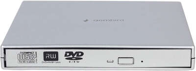 Привод DVD±RW Gembird внешний USB 2.0 (DVD-USB-02-SV) серебро