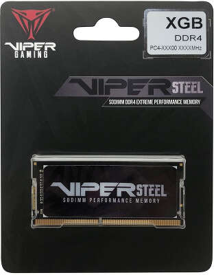 Модуль памяти DDR4 SODIMM 16Gb DDR3200 Patriot Memory Viper Steel (PVS416G320C8S)