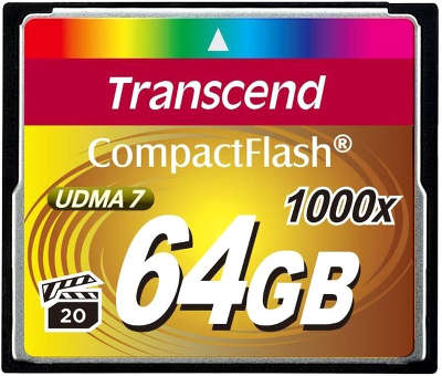 Карта памяти 64 Гб Compact Flash Transcend Ultra speed 1000x [TS64GCF1000]