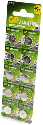 Элемент питания GP Alkaline cell А76F-2C10 AG13 BL10 (10 штук в упаковке) цена за 1 шт.