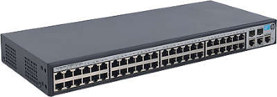 Коммутатор HP 1910-48 Switch(Web-managed, 48*10/100, 2 10/100/1000 ports, 2 SFP, static routing, 19")