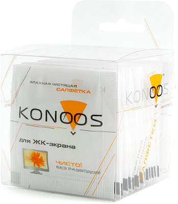 Чистящие салфетки Konoos для TFT мониторов (20шт)