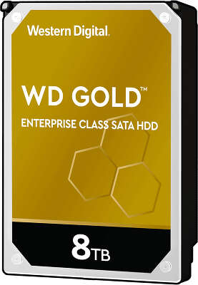 Жесткий диск SATA3 8Tb [WD8004FRYZ] Western Digital Gold, 7200rpm, 256Mb