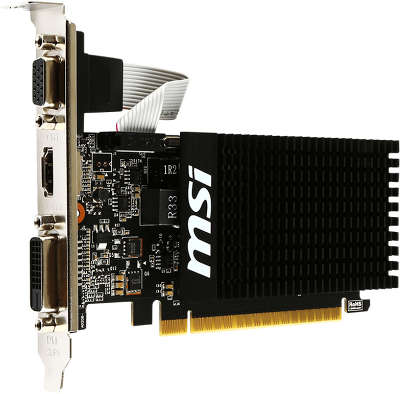 Видеокарта 2Gb PCI-E MSI GT 710 2GD3H LP <GFGT710, GDDR3, 64 bit, HDCP, VGA, DVI, HDMI, Retail>